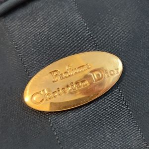 New Vintage Dior Blue Satin Cosmetic Makeup Bag